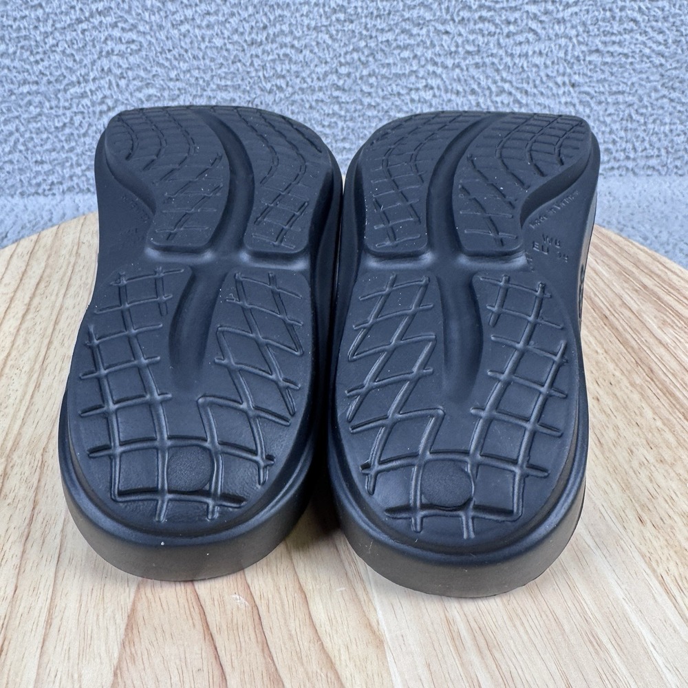 OOFOS Oolala Womens 8 Black OOfoam Recovery Sandals Comfort Flip Flops - Picture 9 of 11